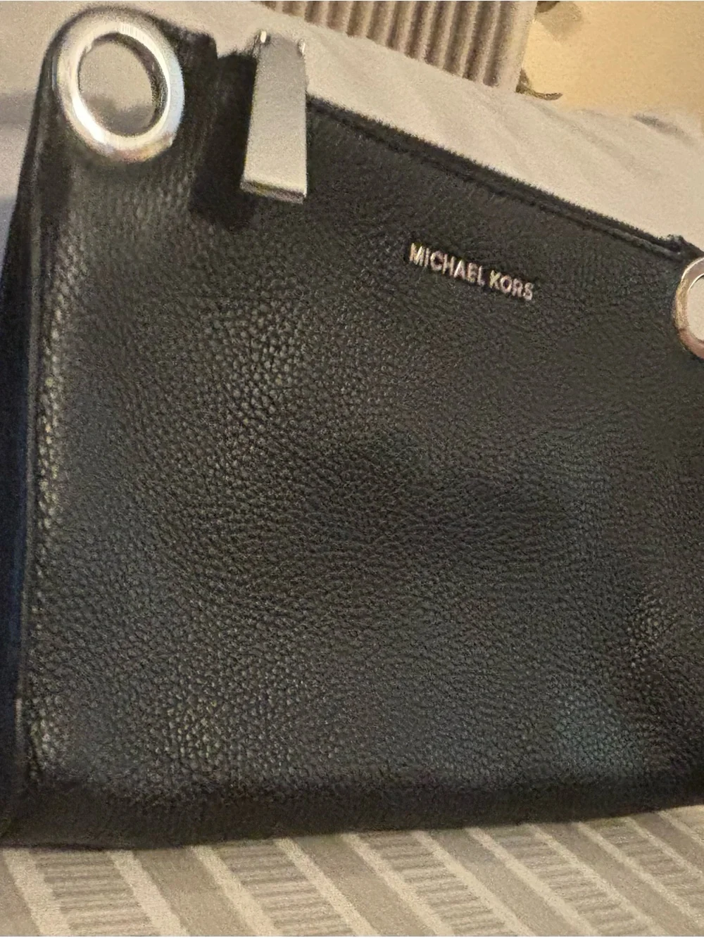 2 in 1 Michael Kors Black Leather Double-Pouch Crossbody Bag